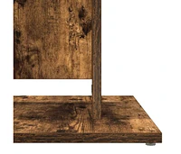 Bistro Table Smoked Oak 23.6"x23.6"x29.5" Engineered Wood