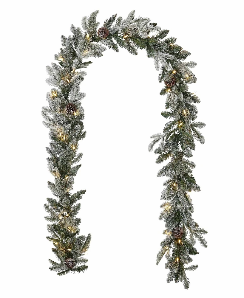 Seasonal 9ft Lexington Fir Garland, 50 Warm Led Lights