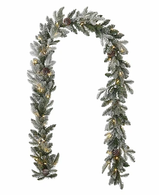 Seasonal 9ft Lexington Fir Garland, 50 Warm Led Lights