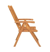 Reclining Patio Chairs 3 pcs Solid Wood Acacia