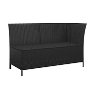 vidaXL Piece Patio Lounge Set with Cushions Poly Rattan