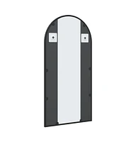 vidaXL Wall Mirror Black 15.7"x31.5" Arch Iron
