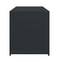 Garden Storage Box Black 74.8 Gal Poly Rattan