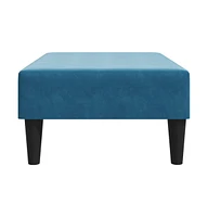 vidaXL Footstool Blue 30.3"x21.7"x12.2" Velvet
