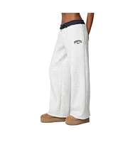 Edikted Women's Contrast Embroidered Sweatpants