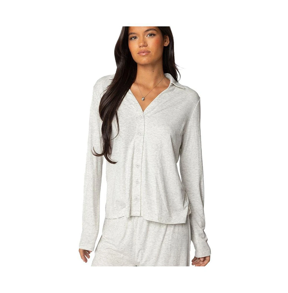 Edikted Women's Justina Button Up Top