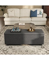 gaomon Upholstered Flip Top Storage Bench