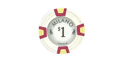 Slickblue Real Clay Poker Chips (25-Pack) – Authentic Casino-Style Chips for Home Games and Tournaments