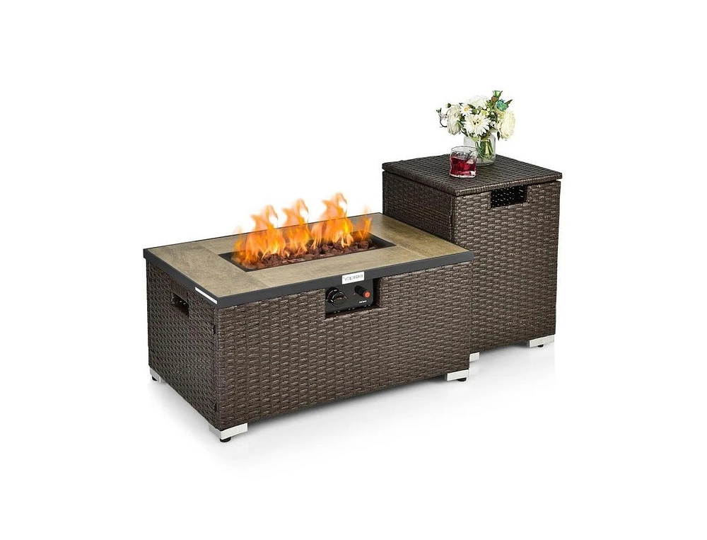 Slickblue Outdoor Propane Fire Pit - Stylish and Easy-to-Use Patio Heating Solution