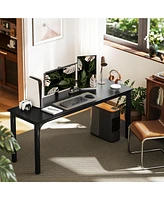 Homcom 70.9" Computer Desk, Study Desk with Metal Legs,