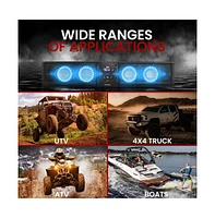 Pyle 26" Waterproof Soundbar Speaker with Bluetooth, Usb, Rgb Lights, Aux Input, Remote Control for Atv/Marine/Utv
