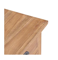 Side Cabinet 25.6"x11.8"x29.5" Solid Teak