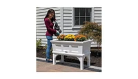 Slickblue Rectangular Raised Garden Bed Planter Box with Removable Trays for Convenient Gardening