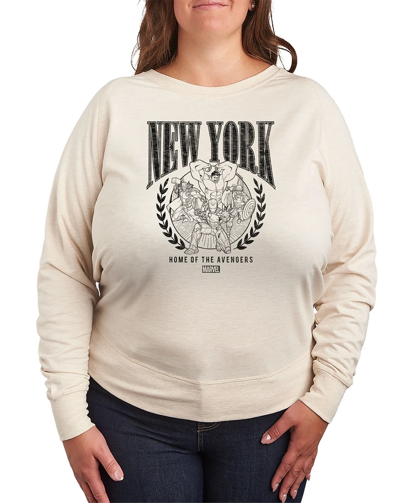 Hybrid Apparel Plus Avengers New York Graphic Pullover T-Shirt