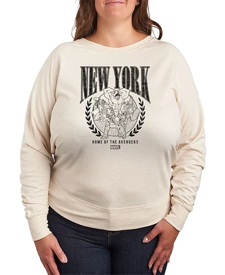 Hybrid Apparel Plus Marvel Avengers New York Graphic Pullover T-Shirt