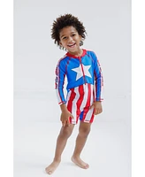 Marvel Avengers Zip Up One Piece Bathing Suit