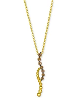 Le Vian Chocolatier Chocolate Diamond (3/8 ct. t.w.) Linear Pendant 19" Necklace in 14k Honey Gold