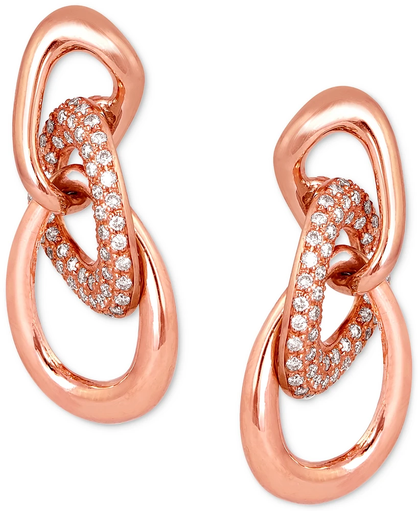 Le Vian Vanilla Diamond (1/2 ct. t.w.) Link Drop Earrings in 14k Strawberry Gold