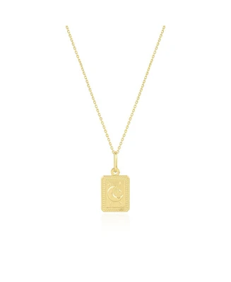 The Lovery Gold Moon Tag Necklace 14K Gold