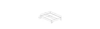 Slickblue Simple Platform Bed in White Finish - Modern Design