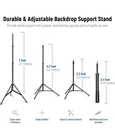 Neewer Photo Studio Backdrop Support System, 10ft/3m Wide 6.6ft/2m High Adjustable Background Stand with 4 Crossbars, 6 Backdrop Clamps, 2 Sandbags, a