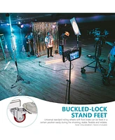 Neewer Heavy Duty Light Stand with Casters, Adjustable Tripod Stand with 100% Stainless Steel, Photography Wheeled Base Stand for Studio Softbox, Mono