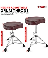 5 Core Drum Throne Padded Guitar Stool Saddle Drummer Seat for Adults & Kids