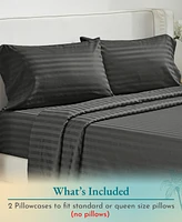 Soft & Silky 500 Thread Count striped 100% Cotton Is Cool and Smooth, Pillow Cases by California Design Den