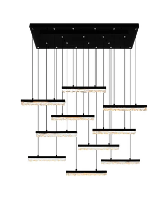 Cwi Lighting 5.5" Metal Stagger Integrated Led Chandelier