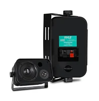 Pyle 3.5" Indoor/Outdoor Waterproof Wall-Mount Speakers - 300W Max Power, Bass Reflex Vent, Heavy Duty Construction