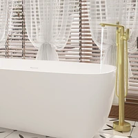 Casainc Single Handle Freestanding Bathtub Faucet with Diverter and Handshower
