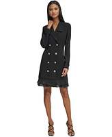 Karl Lagerfeld Paris Women's Chiffon-Hem Blazer Dress