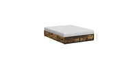 Slickblue Metal Wood Platform Bed Frame with 4 Storage Drawers - 800 lbs Max Weight