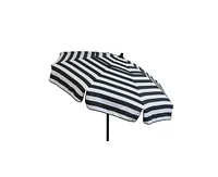 Slickblue Stripe Drape Umbrella with Manual Lift and Tilt for Outdoor Shade and Comfort