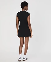 French Connection Women's Whisper Mock-Neck Cap-Sleeve Dress