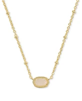 Kendra Scott Gold-Tone Mini Elisa Enamel Frame Short Pendant Necklace, 15" + 4" extender