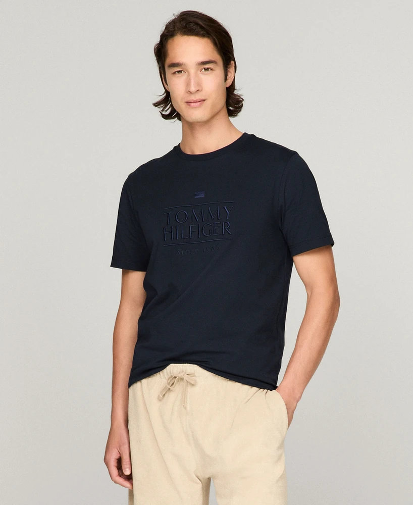 Tommy Hilfiger Men's Short Sleeve Embroidered Logo T-Shirt