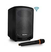 Pyle Compact & Portable Bluetooth Pa Speaker - Karaoke Sound System with Wireless Microphone, MP3/Usb/Sd & Rechargeable Battery