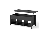 Slickblue Modern Wooden Lift-Top Coffee Table for Living Room Storage and Convenience