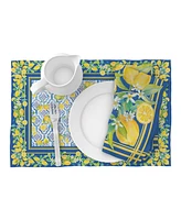 Laural Home Lovely Lemons Set of 4 Placemat, 13" x 19"