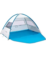 EchoSmile Beach Tent Sun Shelter for 3 Person, Beach Canopy Sun Protection Upf 50+, Easy Setup & Lightweight & Portable Cabana Tent Sun Shade for Baby