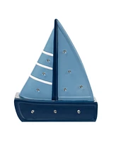 Lambs & Ivy Little Skipper Hand Painted Nautical Sailboat Table Top Lamp/Light