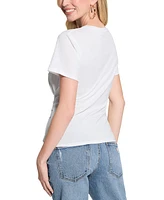 Guess Women's Duchess Lace-Up Graphic T-Shirt