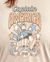 Hybrid Apparel Plus Captain America Graphic Crew Neck Tee