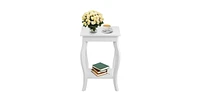 Slickblue Stylish Nightstand End Table Wood Finish - Set of 2