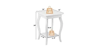 Slickblue Stylish Nightstand End Table Wood Finish - Set of 2