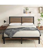 Slickblue Eco-Friendly Platform Bed Frame for Sustainable Bedroom Living