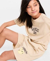 Pokemon Little Big Boys Pika Pika Graphic T Shirt Pikachu Fleece Shorts