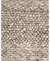 Anaya Home Textured Taupe Handwoven Storage Side Table