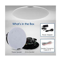 Pyle 6.5" Bluetooth In-Wall/In-Ceiling Speaker Kit - 2-Way Flush Mount, Wireless Music Streaming, 300W Max Power Output